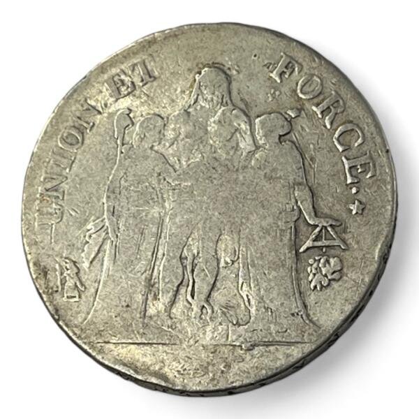5 Francs Union et Force - An 10 L - Bayonne - Argent - qualité, splendid, superbe, splendide, FDC, MS, Louis, silver, french coins - numismatique - numismatic, royal, charles, silber - louis XVI - Louis XV - royales - Louis XIII - Louis XIV