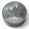 Lot de 5 monnaies - 1 oz / Once - Maple Leaf (31.1 grammes) en Argent 999.9 - 5 dollars 2012 - Canada