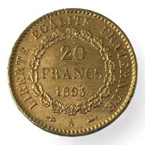 20 Francs Génie - 1895 A - Paris - Or - - côte - rare - consul - bonaparte - silver - empire - french coins - collection - numismatique - numismatic - investment - gold - investissement - louis d'or - patrimoine