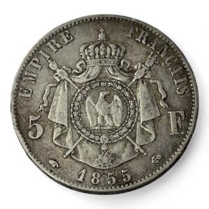 5 Francs Napoléon - Ecu - 1855 A - Paris - Argent