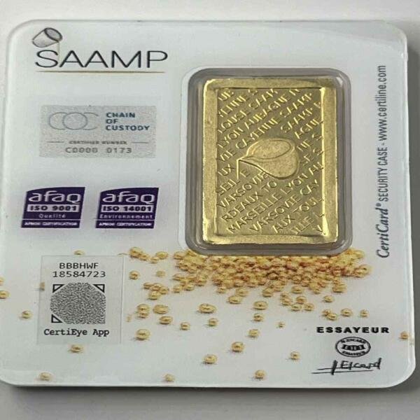 Lingotin Or - 10 grammes - 999.9 - Neuf sous blister - lingot - saamp - certificat - authentique - investissement - métaux précieux