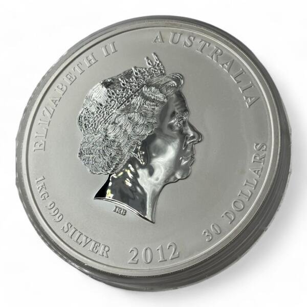 Monnaie - Lingot de 1kg en Argent 999 - 30 dollars 2012 - Australie - Year of the Dragon