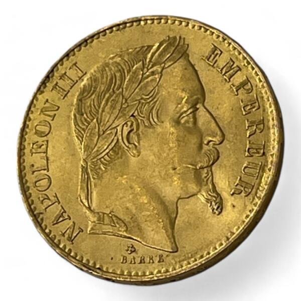 20 Francs Napoléon - Tête laurée- 1868 BB - Strasbourg - Or