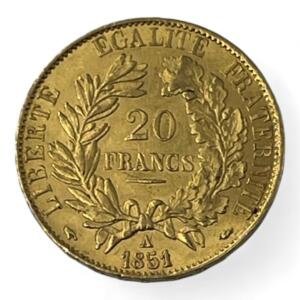 20 Francs Cérès - 1851 A - Paris - Or - investissement - gold - french coins - numismatique - numismatic - gold coin - splendide