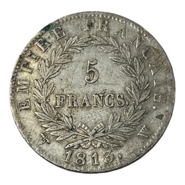 5 Francs Napoleon - Empire - 1813 W - Lille - Argent - côte - rare - consul - bonaparte - silver - empire - french coins - collection - numismatique - numismatic
