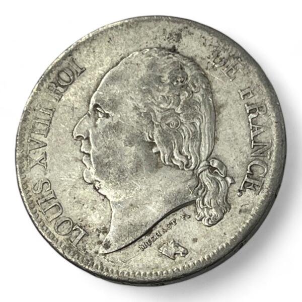 5 Francs Louis XVIII - 1817 L - Bayonne - Argent - qualité, splendid, superbe, splendide, FDC, MS, Louis, silver, french coins - numismatique - numismatic, royal, charles, silber