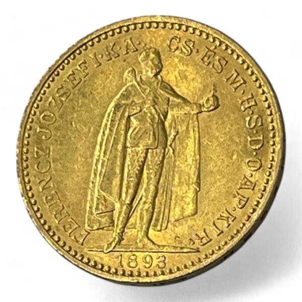 20 Couronnes (Korona) - Hongrie - Francois-joseph 1er - 1893 - Or - investissement - gold - french coins - numismatique - numismatic - gold coin - splendide - sovereign - britannia - pound - invest - angleterre - korona, joseph, hungary, hungaria, once - George