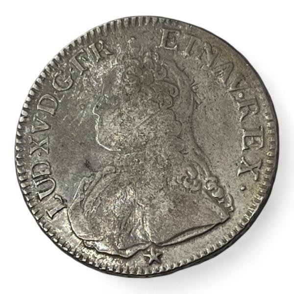 Écu Louis XV - 1727 N - Montpellier - Différent Etoile - Rare - qualité, splendid, superbe, splendide, FDC, MS, Louis, silver, french coins - numismatique - numismatic, royal, charles, silber - louis XVI - Louis XV - royales - Louis XIII - Louis XIV