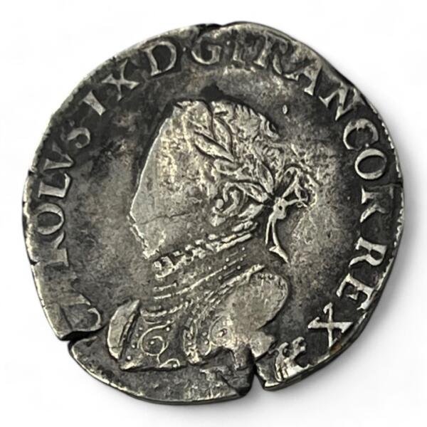 Teston Charles IX - 1573 Angers - Rare - R3 - qualité, marteau, henri, Henri II, henri III, double, féodales, superbe, splendide, FDC, MS, charles, angers, rare, silver, french coins - numismatique - numismatic, royal, charles, silber - royales