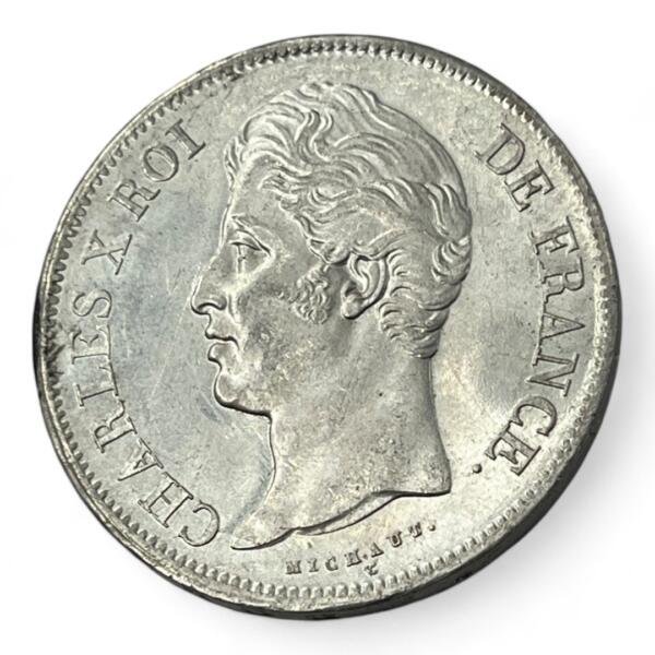 5 Francs Charles X - 1828 W - Lille - Argent - Splendide!