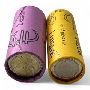 Rouleaux de 25 X 1 euro et 25 x 2 euro Monaco 2023 - neufs