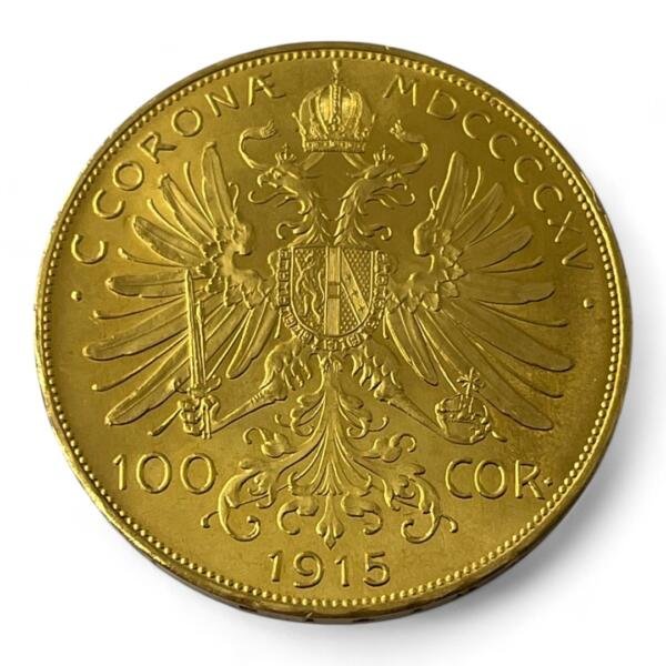 100 couronnes - Francois Joseph 1er - Autriche - 1915 - Or