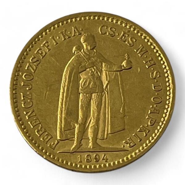 10 Korona (couronnes) - Hongrie - 1894 - 3.37g - Or