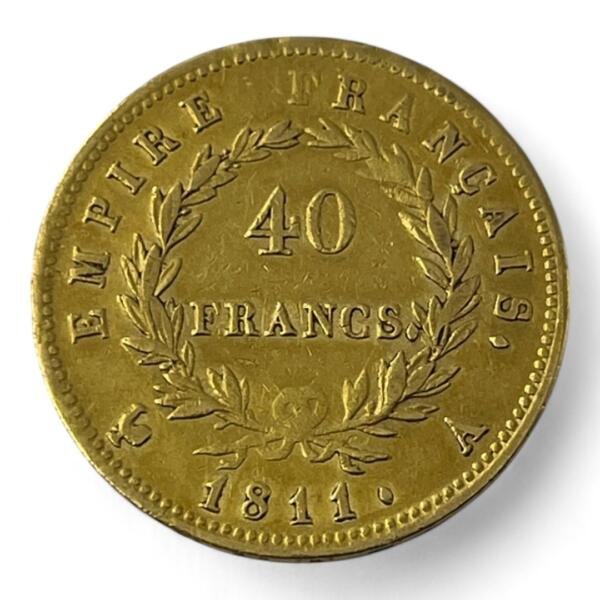 40 Francs Napoleon Empereur - 1811 A - Paris - Or - 12.83g