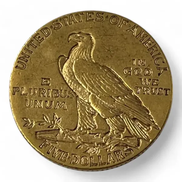 5 dollars - Etats-unis - Indian head - Indien - 1910 - 8.33g - Or