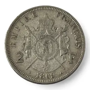 2 Francs Napoleon III - 1869 BB - Argent