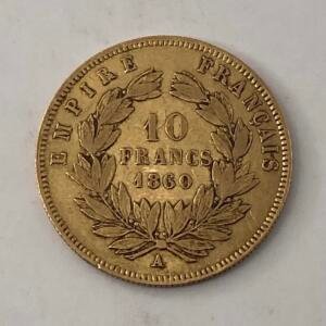 10 Francs Napoléon III - 1860 A - Or