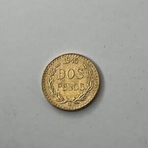 2 pesos - Mexique- 1945 - Or - 1.67g