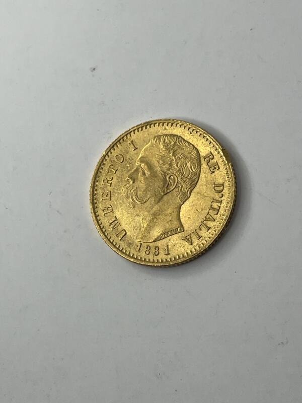 20 Lire Umberto I - 1881 - Or