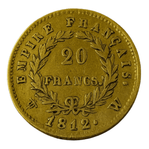 20 Francs Napoléon - Empire - 1812 W (Lille) - Or 900