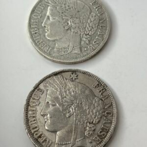 Argent pieces 2francs semeuse 3