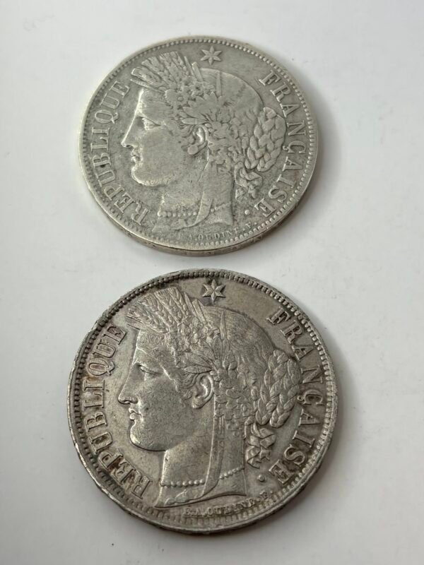 Argent pieces 2francs semeuse 3