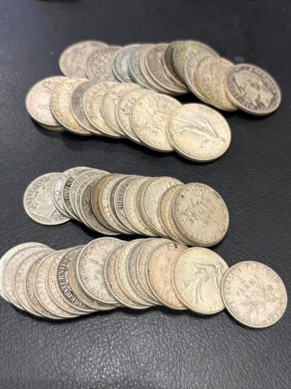 Argent pieces 2francs semeuse 4