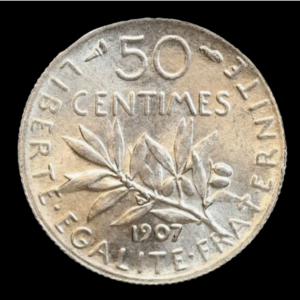 Argent pieces 50centimes semeuse