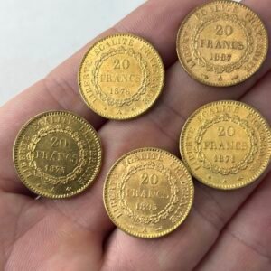 Or pieces 20francs genie